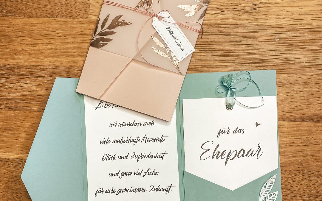 Hochzeitskarte mit den Produkten von Stampin’Up!